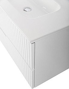 Тумба с раковиной Cezares DUET-N 120 DUET-N-1200-2C-SO-BL белая глянцевая левая/правая для ванной в интернет-магазине Sanbest