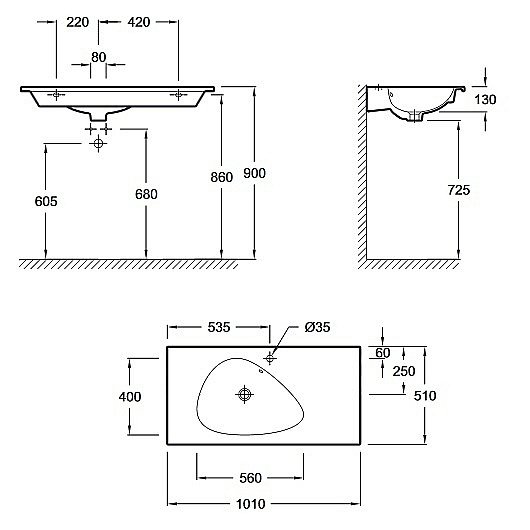 Тумба с раковиной Jacob Delafon NOUVELLE VAGUE 100 EB3032-N18+EXAQ112-Z-MK4 белый глянцевый/раковина серая для ванной в интернет-магазине Sanbest