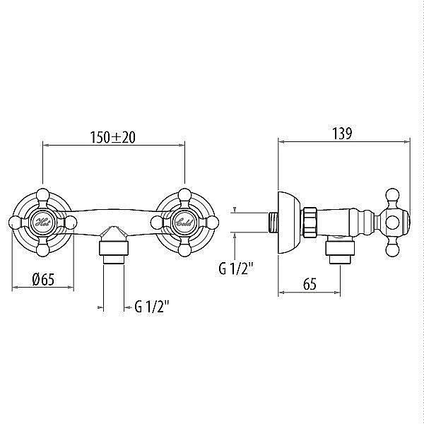 Смеситель для душа Gattoni Vivaldi 1207512C0cr хром купить в интернет-магазине сантехники Sanbest