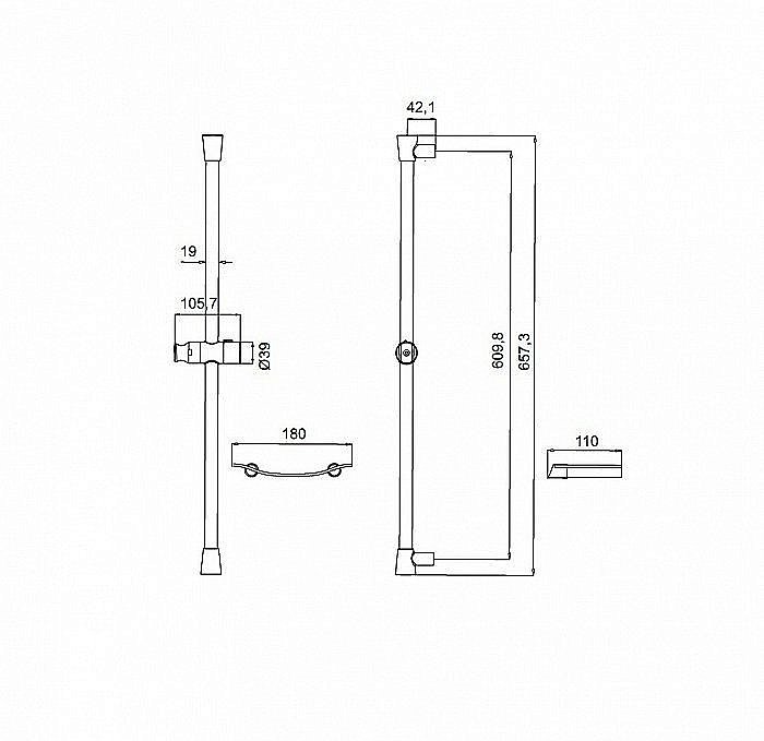 Душевая штанга Iddis Sicily SIC6500i17 купить в интернет-магазине сантехники Sanbest