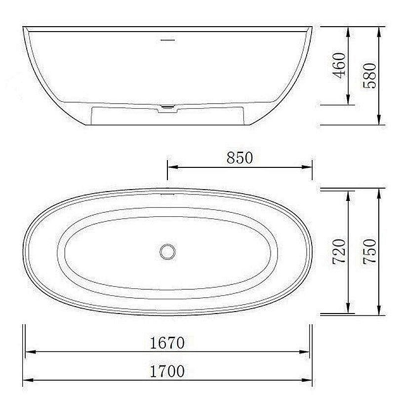 Ванна NT Bagno Pulsante NT308 170х75 белая матовая купить в интернет-магазине Sanbest