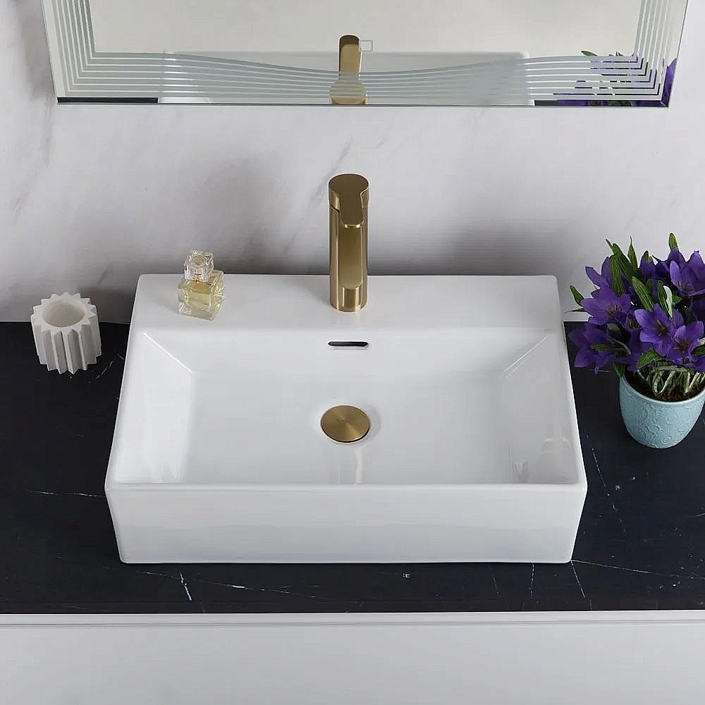 Раковина накладная BelBagno 51 BB1340 белая купить в интернет-магазине Sanbest