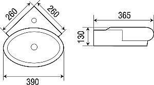 Подвесная раковина WeltWasser WW AISBACH 5010 39 белая купить в интернет-магазине Sanbest