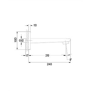 Излив OMNIRES HUDSON Z23CR купить в интернет-магазине сантехники Sanbest