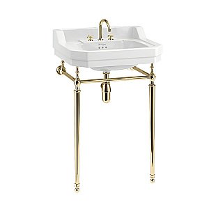 Консоль с раковиной Burlington Edwardian B4 3TH золото для ванной в интернет-магазине сантехники Sanbest