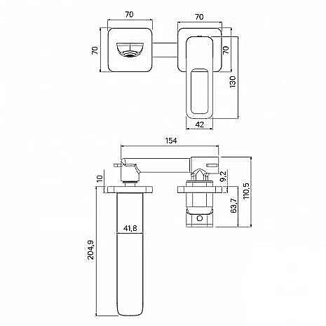 Смеситель для раковины Iddis Slide SLISB00i65 купить в интернет-магазине сантехники Sanbest