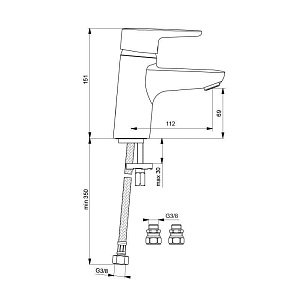 Смеситель для раковины Ideal Standard Connect Blue B9917AA купить в интернет-магазине сантехники Sanbest