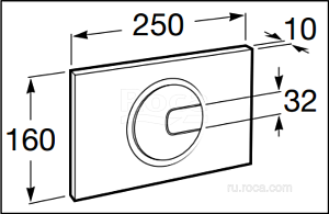 Кнопка для инсталляции Roca PL-4 890098002 купить в интернет-магазине сантехники Sanbest