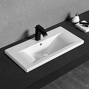 Раковина CeramaLux N 81,5 9393-80 белая купить в интернет-магазине Sanbest