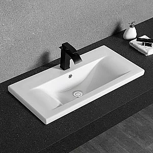 Раковина CeramaLux N 81,5 9393-80 белая купить в интернет-магазине Sanbest