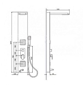 Душевая панель Excellent GLAS купить в интернет-магазине сантехники Sanbest