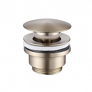 Донный клапан без перелива Abber Bequem AF0011G золото матовое купить в интернет-магазине сантехники Sanbest