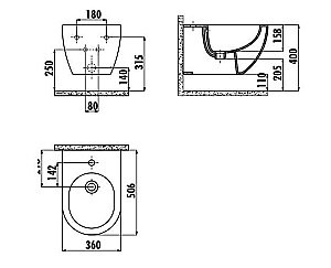 Биде подвесное Creavit Free FE510-00SM00E-0000 купить в интернет-магазине Sanbest