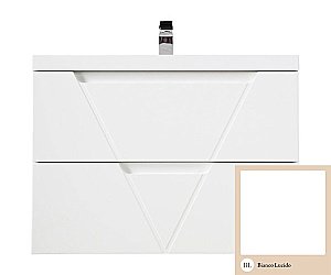 Тумба с раковиной BelBagno VITTORIA 2C SO 90 Bianco Lucido для ванной в интернет-магазине Sanbest