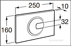 Кнопка для инсталляции Roca PL-4 890098002 купить в интернет-магазине сантехники Sanbest