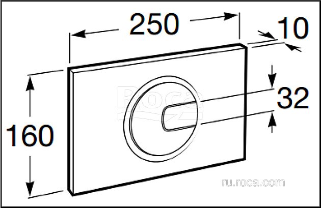 Кнопка для инсталляции Roca PL-4 890098002 купить в интернет-магазине сантехники Sanbest