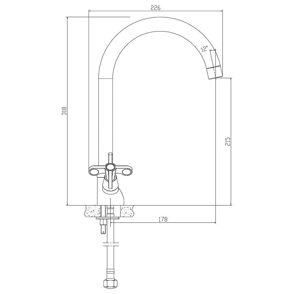 Смеситель для кухни Rossinka RS42-72 купить в интернет-магазине сантехники Sanbest