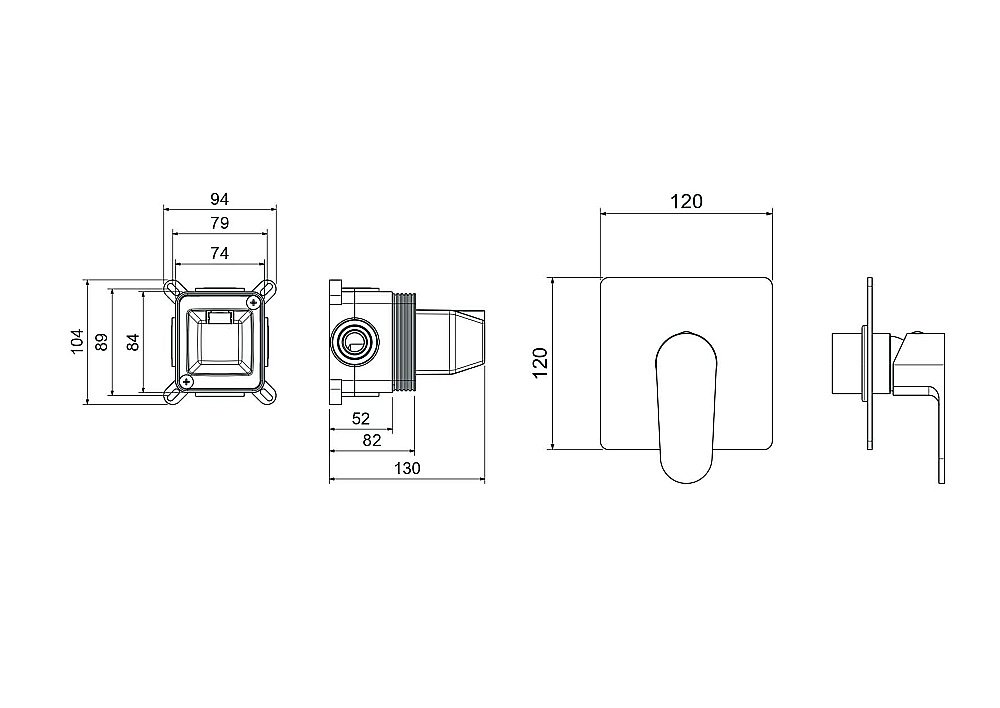 Cмеситель для душа Aquatek Оберон AQ1266CR хром купить в интернет-магазине сантехники Sanbest
