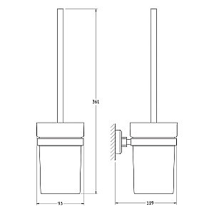 Ершик напольный ARTWELLE HAGEL 9929A купить в интернет-магазине сантехники Sanbest