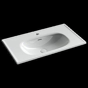 Тумба с раковиной Sancos CODE CD80W/CN13002 80 белая для ванной в интернет-магазине Sanbest