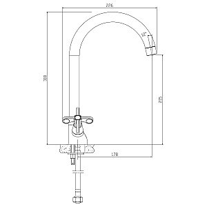 Смеситель для кухни Rossinka RS42-72 купить в интернет-магазине сантехники Sanbest