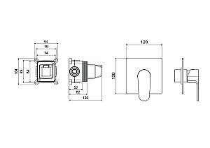 Cмеситель для душа Aquatek Оберон AQ1266CR хром купить в интернет-магазине сантехники Sanbest