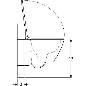 Унитаз подвесной Geberit Smyle 500.685.01.1 белый, с крышкой микролифт, безободковый купить в интернет-магазине Sanbest