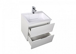 Тумба с раковиной Aquanet Алвита 60 белая глянцевая для ванной в интернет-магазине Sanbest