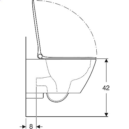 Унитаз подвесной Geberit Smyle 500.685.01.1 белый, с крышкой микролифт, безободковый купить в интернет-магазине Sanbest
