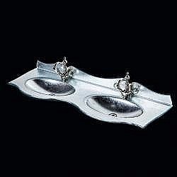 Раковина Caprigo Бурже 140 поталь серебро купить в интернет-магазине сантехники Sanbest