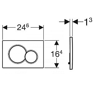 Кнопка для инсталляции Geberit Sigma 01 глянцевый хром купить в интернет-магазине сантехники Sanbest