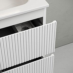 Тумба с раковиной Sancos SNOB T SNT100LW Bianco левая/белая матовая для ванной в интернет-магазине Sanbest