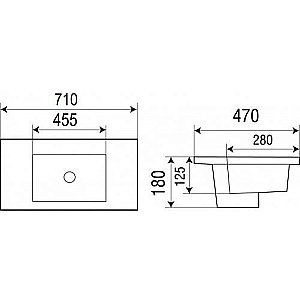 Раковина WeltWasser WW DEILBACH 7506- 70 MT- BL черная матовая купить в интернет-магазине Sanbest