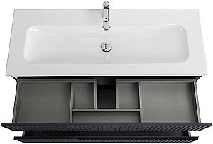 Тумба с раковиной Cezares DUET-N 120 DUET-N-1200-2C-SO-GR-P графит для ванной в интернет-магазине Sanbest