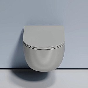 Унитаз подвесной Ceramica Nova Modena CN6063MH безободковый, с крышкой микролифт, антрацит матовый купить в интернет-магазине Sanbest