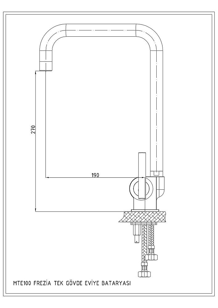 Смеситель для кухни GPD FREZIA MTE100 купить в интернет-магазине сантехники Sanbest