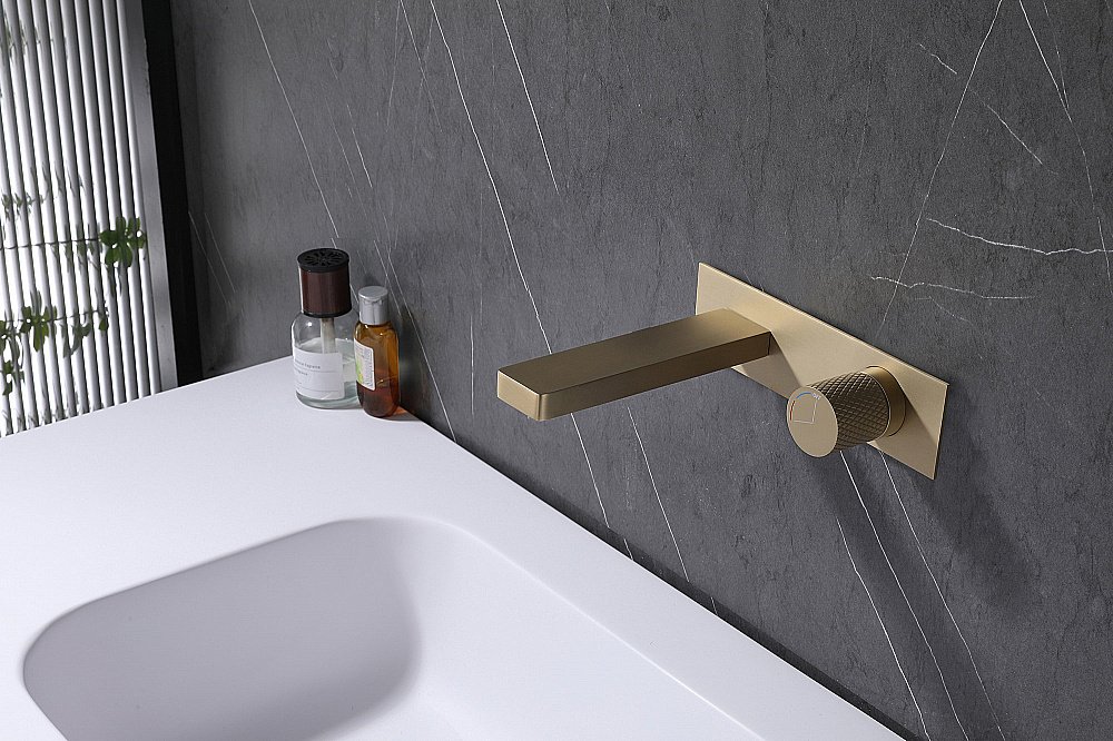 Смеситель для раковины Abber Rund AF8712G золото матовое купить в интернет-магазине сантехники Sanbest