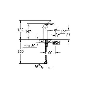 Смеситель для раковины Grohe BauLoop 23336 000 купить в интернет-магазине сантехники Sanbest