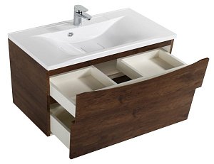 Тумба с раковиной BelBagno MARINO H60-2C-SO-RW-P 90 Rovere Moro для ванной в интернет-магазине Sanbest