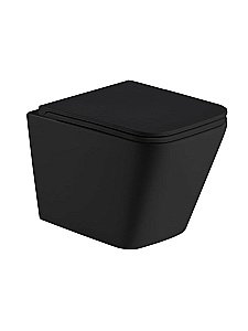 Унитаз подвесной WeltWasser AMBERG 506 ST + GELBACH 043 MT-BL + AMBERG RD-WT черный матовый, безободковый, с крышкой микролифт, слив-торнадо, с инсталляцией и белой кнопкой купить в интернет-магазине Sanbest