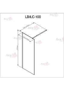 Душевое ограждение AvaCan LC 100MT профиль хром/стекло матовое с рисунком купить в интернет-магазине Sanbest
