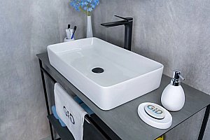 Раковина накладная Gid Geometrico 60 N9396 51140 белая купить в интернет-магазине Sanbest