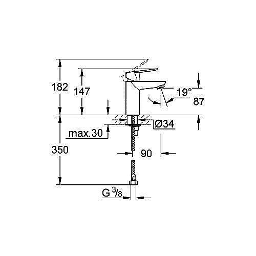 Смеситель для раковины Grohe BauLoop 23336 000 купить в интернет-магазине сантехники Sanbest