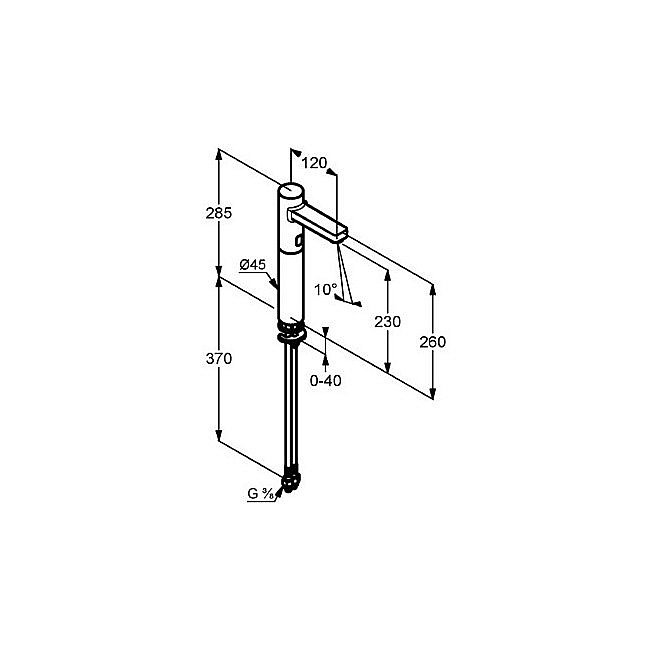 Смеситель для раковины Kludi Zenta 3810605 хром купить в интернет-магазине сантехники Sanbest
