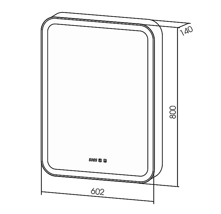 Зеркальный шкаф Azario Фиджи 60 LED-00002363 белый купить в интернет-магазине сантехники Sanbest