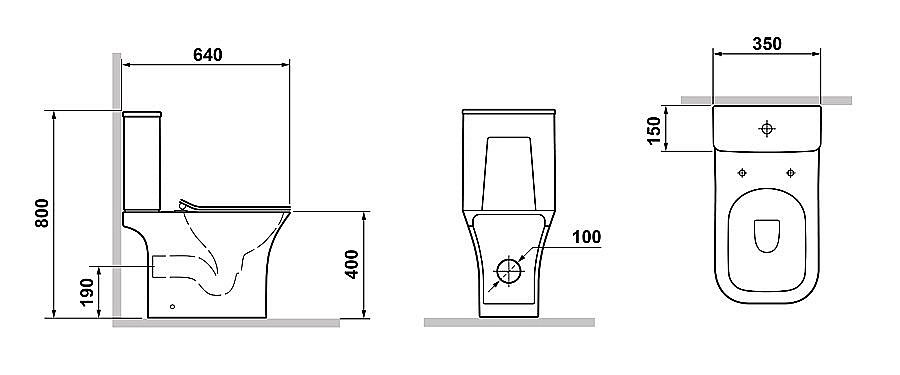 Унитаз напольный Laguraty 1215A безободковый, с крышкой микролифт, с бачком купить в интернет-магазине Sanbest