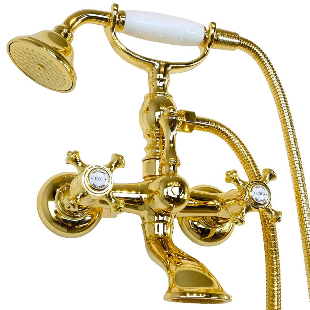 Смеситель для ванны Migliore PRESTIGE 32449 золото купить в интернет-магазине сантехники Sanbest