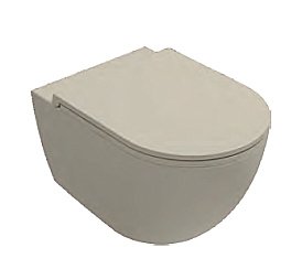 Унитаз подвесной Isvea VEA Rondo 10VA02002SV-2K слоновая кость матовый, безободковый купить в интернет-магазине Sanbest