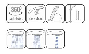 Душевая система RIVER Crater D20-2 купить в интернет-магазине сантехники Sanbest