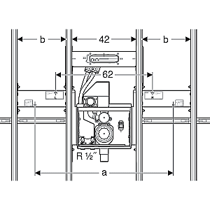 Инсталляция для раковины Geberit GIS 461.474.00.1 купить в интернет-магазине сантехники Sanbest